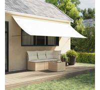 Retractable Awning Cream 400x150 cm Fabric and Steel