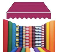 Retractable Awning Fabric 5x3m 4x3m 3.5x3m & 6x4m - Sun Protection Canopy Replacement Cloth with Valance for Garden Balcony Yard & Shops - Premium Outdoor Shade Solution