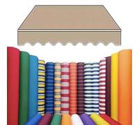 Retractable Awning Fabric 5x3m 4x3m 3.5x3m - Sunshade Canopy Replacement Material with Valance for Garden Balcony Yard & Shops - Weather-Resistant Cloth (Camel)