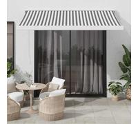 Retractable Awning Fabric&Aluminium Patio Awning Retractable Canopy vidaXL