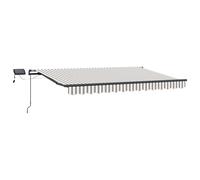 Retractable Awning with Manual Fabric Sunshade Outdoor Garden Canopy vidaXL