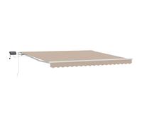 Retractable Awning Manual Beige 400 x 300 cm Fabric