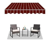 Retractable Awning Fabric Canvas Material for Patio Door & Window 2x1.5/3x2.5/4x3/5x3/6x2m Awning Cover for Yard Veranda Balcony Shops Restaurants (Red 4.5x15ft)