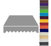 Retractable Awning Fabric for Patio 150-300cm Single Color Replacement Canopy for Doors Windows Gazebos - Grey 16x8ft (500x250cm)