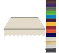 Retractable Awning Fabric for Patio 300x200cm Beige Waterproof Replacement Canopy Material for Door Window Pavilion UV Resistant Easy Install