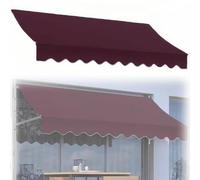 Retractable Awning Fabric Replace, Waterproof Sun Shade Porch Awning Canopy Top Cover, Easy to Install Outdoor Awning Covers, for Patio, Balcony, Shop, Restaurant, Cafe, Deck (Wine red 2m)