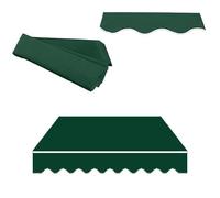 Retractable Awning Fabric Replacement 13x8ft - Durable Green Patio Sun Shade Canopy Easy Install Door Window Shelter Canvas for Outdoor Spaces UV Protection Weather Resistant