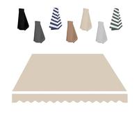 Retractable Awning Fabric Replacement 2.0m5m Waterproof Canopy for Patio Balcony Outdoor Use Beige 250x200cm Durable Sunshade Cover for Garden