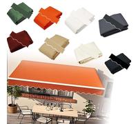 Retractable Awning Fabric Replacement - 280g Polyester Sun Shade Canopy Cover for Outdoor Deck & Garden Khaki 19.6x9.8ft (6x3) - Durable UV-Resistant Shelter