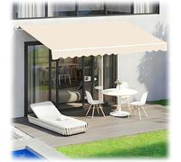 Retractable Awning Fabric Replacement 2m6m Outdoor Canopy Cover for Patio Balcony & Garden Beige Awning Material 6.5x4.0m Durable UVResistant Canvas