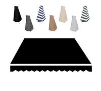 Retractable Awning Fabric Replacement 300x200cm Waterproof Canopy for Outdoor Patio Balcony Fits 2.0m5.0m Awnings Durable Black Shade Cloth