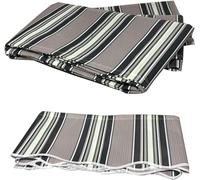 Retractable Awning Fabric Replacement, Outdoor Sunshade, Waterproof Polyester for Patio, Door Protection, 2.3 x 2.4m, Multicolored Striped Canopy Cover