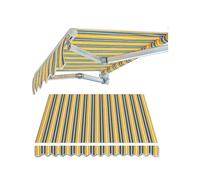 Retractable Awning Fabric Replacement - Waterproof Yellow Canopy for Door & Window Sunshade 13x6.5ft Outdoor Shelter Top Cover