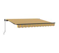 vidaXL Retractable Awning Yellow and Grey 250 x 200 cm Fabric
