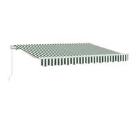 Retractable Awning Anthracite Striped Fabric 250x200 cm White Frame Manual Patio