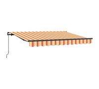 Retractable Awning Yellow Orange 4x2m Polyester Anthracite Aluminium UV