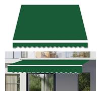 Retractable Awning for Patio, Waterproof UV Protection, 100% Polyester, Various Sizes, Sunshade Canopy (Size: 7x2m, Color: Green), Durable 300g Fabric, Perfect Outdoor Shade Solution