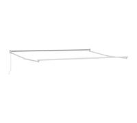 Retractable Awning White 4x2m Aluminium Frame Manual Outdoor Patio Shade Garden