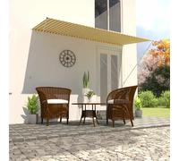 vidaXL Retractable Awning 300x150cm Cream Garden Window Door Canopy Sun Screen