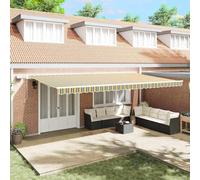 Retractable Awning Green and yellow 600 x 350 cm