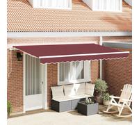 Retractable Awning Manual Burgundy 350 x 200 cm Fabric
