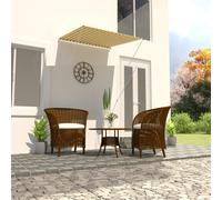 vidaXL Retractable Awning 400x150 cm Yellow and White NEW
