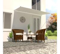 vidaXL Retractable Awning 200x150cm Cream Garden Window Door Canopy Sun Screen