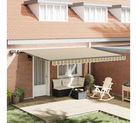 Retractable Awning Manual Green and yellow 450 x 300 cm Fabric