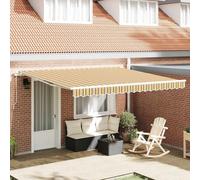 Retractable Awning Manual Multicolour 400 x 350 cm