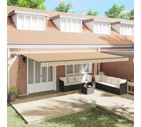 Retractable Awning Manual Multicolour 600 x 350 cm Fabric