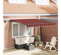 Retractable Awning Manual Orange and brown 300 x 250 cm Fabric