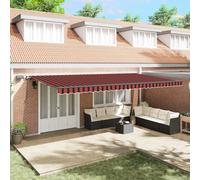 Retractable Awning Manual Orange and brown 600 x 300 cm Fabric