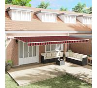 Retractable Awning Manual Orange and brown 600 x 350 cm