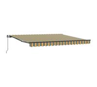 Retractable Awning Manual Polyester and Steel Outdoor Shade Solution vidaXL