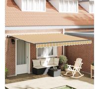 Retractable Awning Multicolour 400 x 350 cm Polyester and Steel