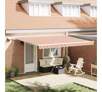 Retractable Awning Multicolour 450 x 300 cm Fabric and Steel