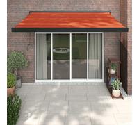 Retractable Awning Orange/Black 300x250cm Powder-Coated Aluminium 100%Polyester