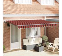 Retractable Awning Orange & Black 400x200cm Polyester Aluminium Solar Motorised