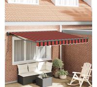 Retractable Awning Orange Black Yellow 300x250cm Aluminium Fabric Semi-Cassette.