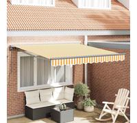 Retractable Awning Polyester and Metal Sun Shade Solution Patio Canopy vidaXL