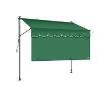 Retractable Awning - Outdoor Sunshade Shelter for Patio, Garden, Balcony - Adjustable Canopy with Privacy Curtain