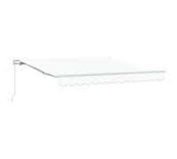 vidaXL Awning Manual White 400 x 350 x 165 cm Polyester and Metal, Garden and Te