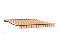 Retractable Awning Yellow Orange 300x250 cm Fabric Manual Sun Wall-Mount