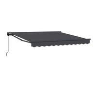 Retractable Awning Anthracite 300x250 cm Fabric Manual Wall-Mounted UV-Res Shade