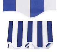 Retractable Awning Replacement Fabric 10ft 12ft 16ftDurable Polyester Sunshade Canopy Cover for Outdoor Patio Awning (Fabric Only) Available in Blue 12x10ft/365x300cm