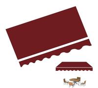 Retractable Awning Replacement Fabric - 10'x6.5' Sun Shade Shelter for Patio Cafe Balcony & Courtyard - Burgundy Outdoor Cover UV Protection