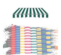 Retractable Awning Replacement Fabric 23x10ft 20x10ft 10x10ft Sun Shade Shelter Cover Outdoor Stripe Canvas Canopy Green 5x1.5m/16.4x5ft