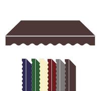 Retractable Awning Replacement Fabric 400x300cm (13x10ft) DurableSunshade Canopy Material for 200x150 250x200 300x250 350x300 500x300cm FramesCoffee Color