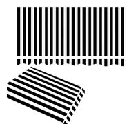 Retractable Awning Replacement Fabric 8x7ft - Black & White Stripe Outdoor Canopy Sun Shade for Patio, Deck, Garden -, Weather Resistant, Easy to Install