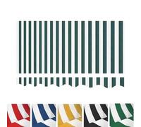 Retractable Awning Replacement Fabric - Blue/White Striped Outdoor Patio Sun Shade Cover for Doors/Windows - Waterproof UV-Resistant 10x5ft (300x150cm)
